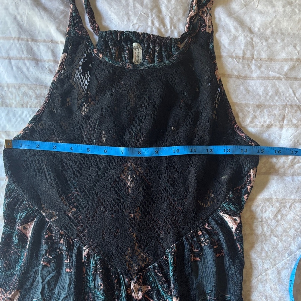 Free People Black and Pink Lace Dress - Picture 9 of 11